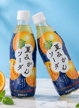 日本三佳利 橘子果味酸甜汽水 夏日爽快感 碳酸饮料500ml 进口