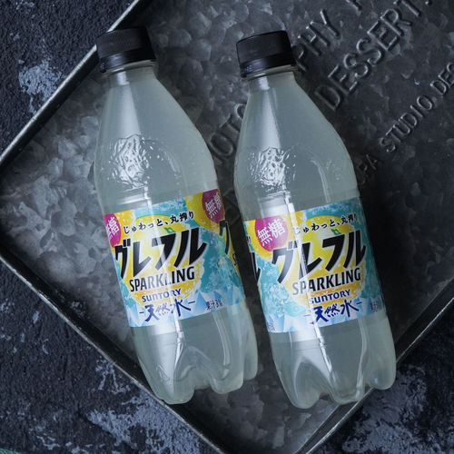日本进口 三得利西柚味碳酸饮料0卡0糖0脂夏日清爽无糖汽水500ml