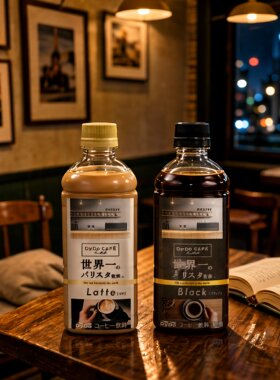 日本达亦多 咖啡师研修系列美式黑咖啡0卡无糖/拿铁咖啡饮料500ml