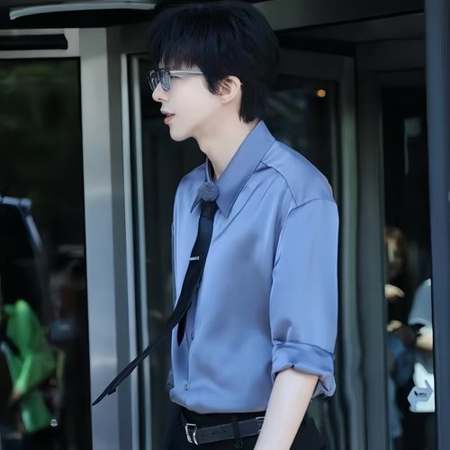 地球超新鲜刘宇宁同款桑蚕丝衬衫