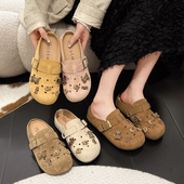 厚底包头拖H2025 小众设计卡通勃肯洞洞鞋 女外穿2025春夏新款