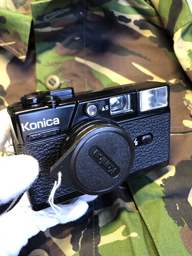 konica柯尼卡C35EF3黑色135胶卷胶片菲林定焦镜头机械中古复古