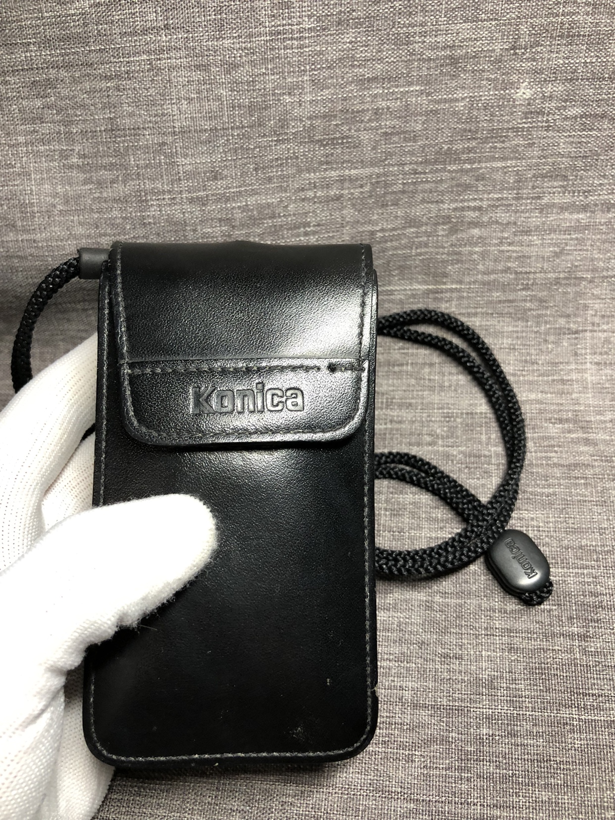 konica柯尼卡A4带有皮套135胶卷胶片菲林定焦镜头黑色旁轴相机