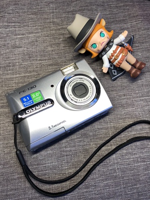 olympus奥林巴斯fe130银色ccd数码相机成像胶片感复古情怀怀旧