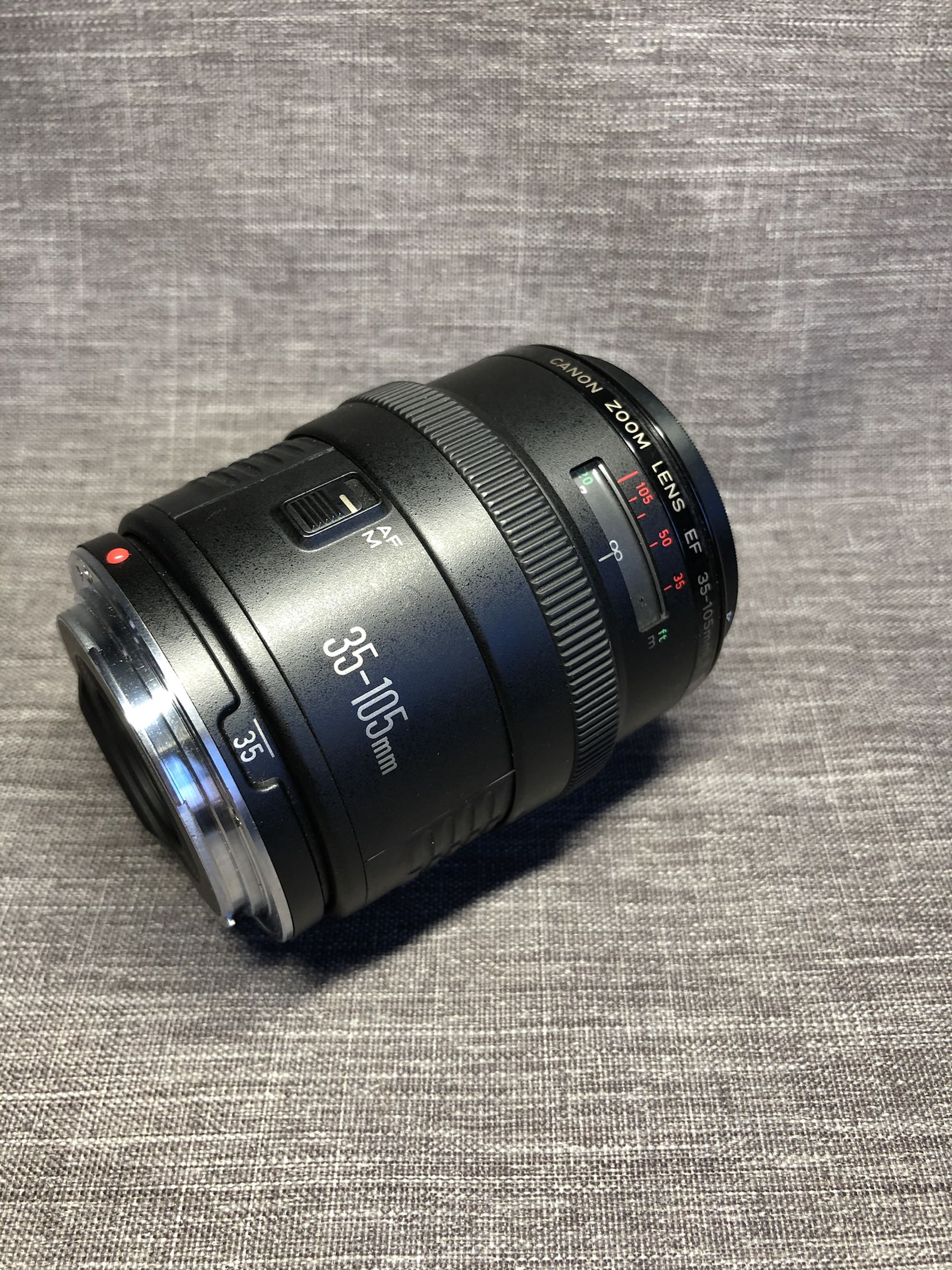 canon佳能镜头35-105焦段1:3.5-4.5金属接口镜片内有霉点和薄雾