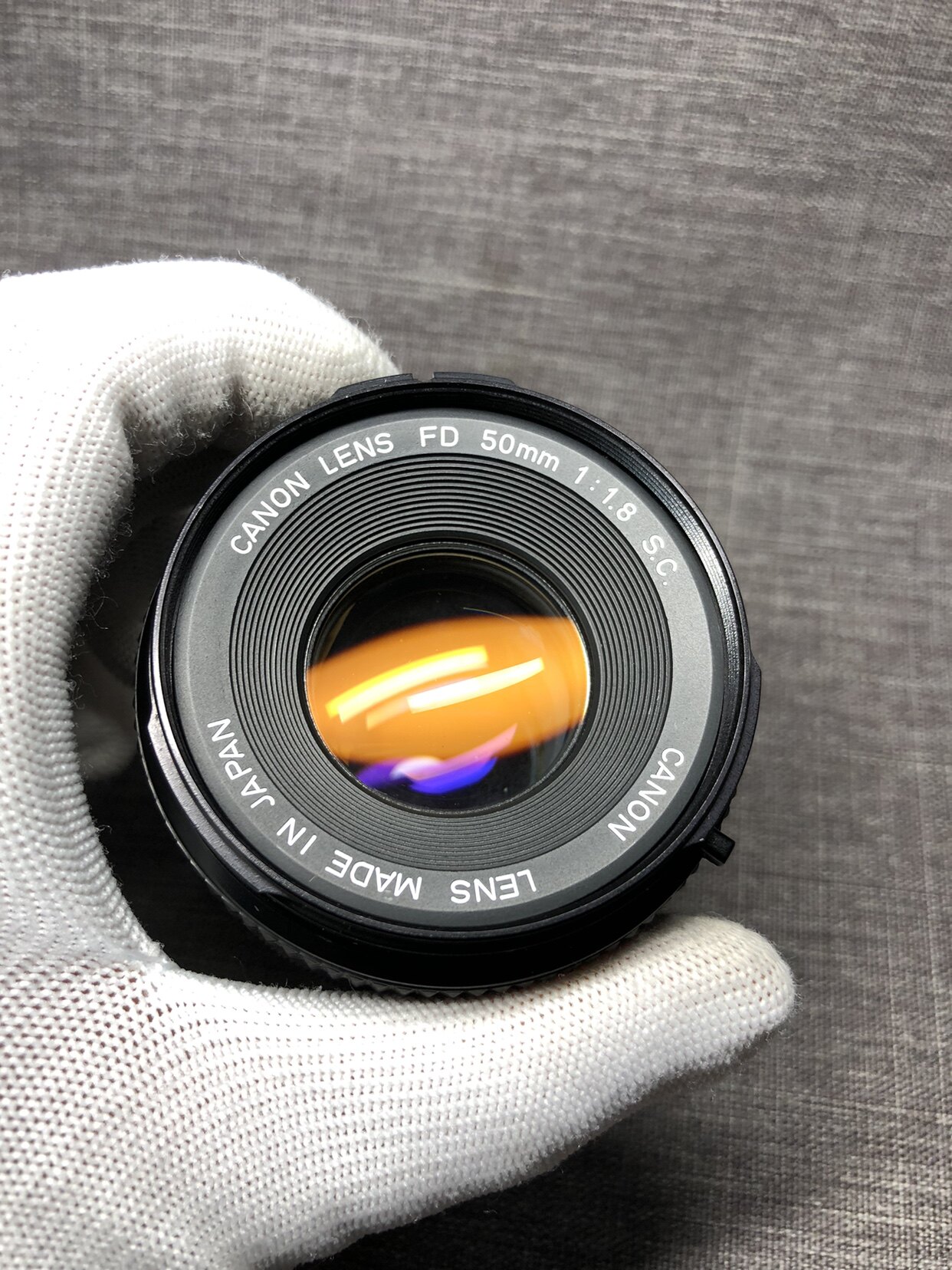 canon佳能FD口50mm1:1.8 s.c 单反镜头可转接数码相机黑色