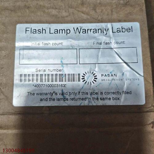几乎全新PASAN测量系统FlashLamp灯管型号议价