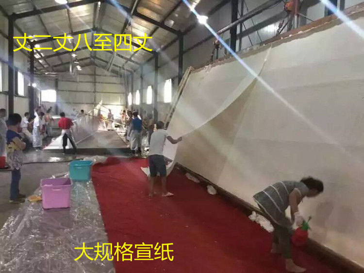 安徽泾县专用水墨画檀皮三丈生宣纸考试大规格纯手工加厚书法卡纸
