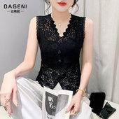 高级感蕾丝吊带背心女夏外穿2026新款 设计感v领内搭打底叠穿上衣