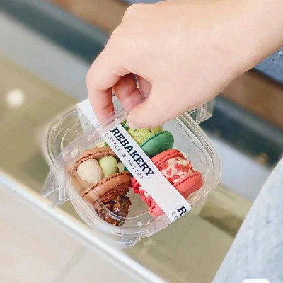 彩虹马卡龙杯手提泡芙桶韩式