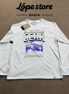 Nike/耐克 ACG 男子印花休闲训练白色复古Logo T恤长袖