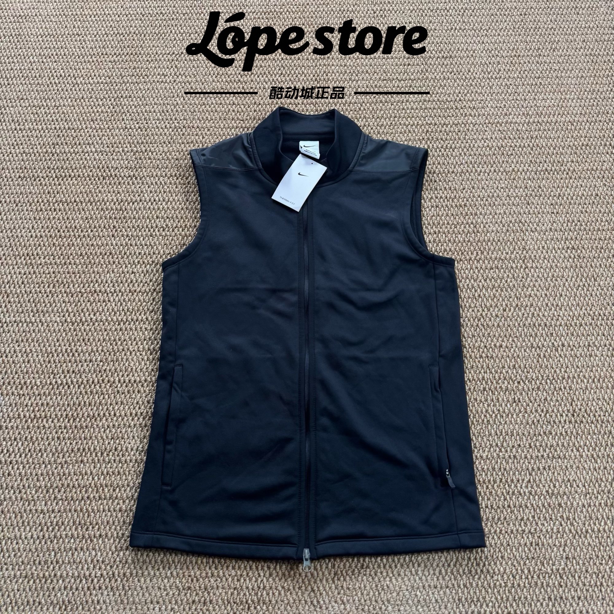 Nike/耐克 Therma-Fit 男子黑色立领叠穿运动休闲马甲DQ4574