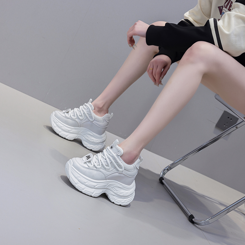 震地王内增高休闲厚底网面单鞋潮