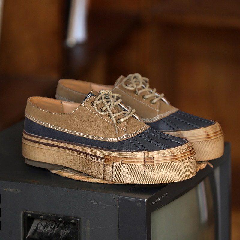 春季新款男鞋小众复古日系增高板鞋百搭高品质做旧通勤休闲小脏鞋,流行男鞋,休闲板鞋,淘宝优惠券,粉丝福利购,淘宝优惠卷