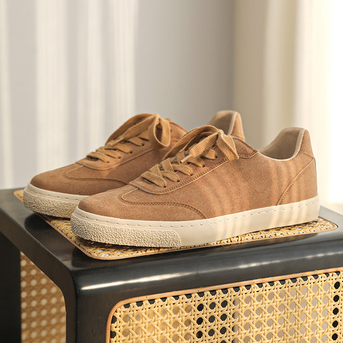 老钱风反绒皮百搭休闲德训鞋男鞋