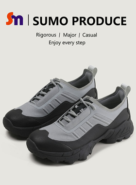 素陌春季新款户外机能鞋女防滑休闲登山鞋系带露营徒步鞋潮98015