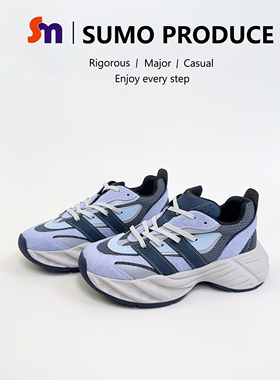 素陌夏季复古网面老爹鞋女真皮厚底跑步运动休闲鞋透气增高60018