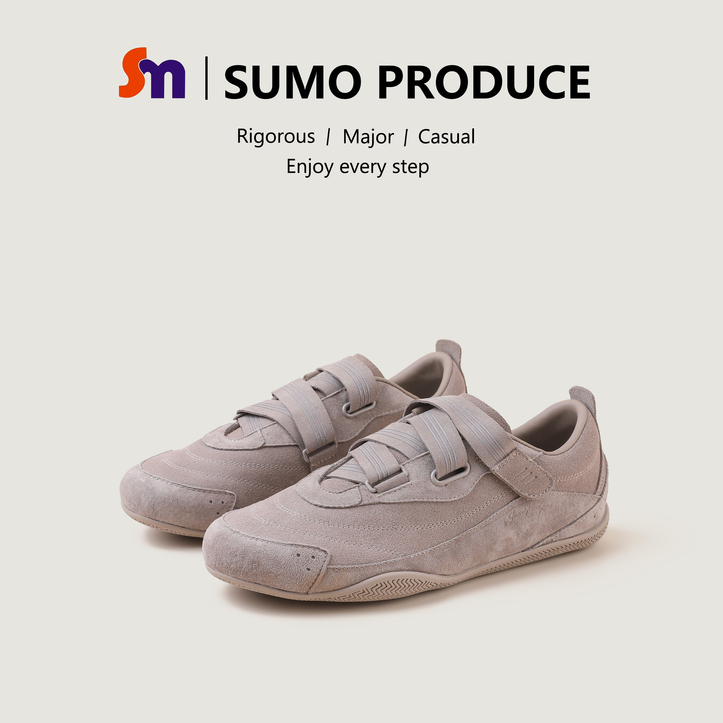 素陌秋季新款城市机能芭蕾风休闲鞋女真皮平底鞋魔术贴德训鞋3623,女鞋,时尚休闲鞋,淘宝优惠券,粉丝福利购,淘宝优惠卷