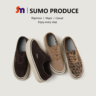 百搭极简风学生单鞋 美拉德休闲鞋 902 2025秋季 素陌牛皮厚底板鞋