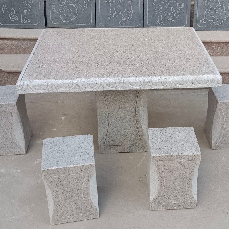 石桌石凳花岗岩大理石头雕刻庭院花园户外阳台别墅茶台新品摆件
