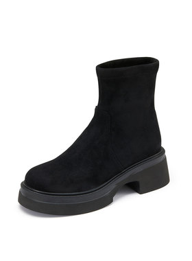 西村名物（微瑕）厚底短靴烟囱靴英伦风瘦瘦靴时装靴冬季款44211