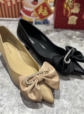 西村名物IUIUSECOND（微瑕）低跟浅口鞋百搭通勤鞋尖头女鞋18131