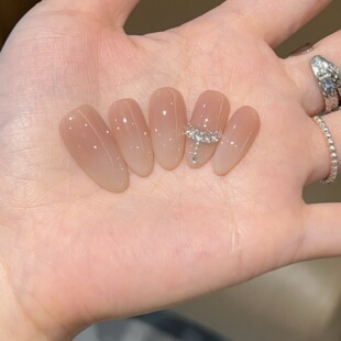 【皇冠加冕】手工穿戴甲显白纯欲猫眼渐变腮红光疗美甲四季流行