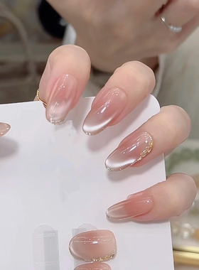 【云中歌】冰透白月光纯手工穿戴甲高级显白气质新娘拍婚纱照美甲