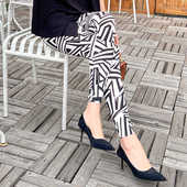 弹力裤 大码 女装 2024秋季 妈妈九分裤 高腰显瘦外穿打底裤 紧身裤 新款