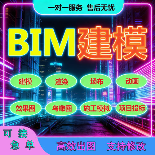 BIM建模Revit建模施工动画投标动画Su建模渲染效果图鸟瞰图代画