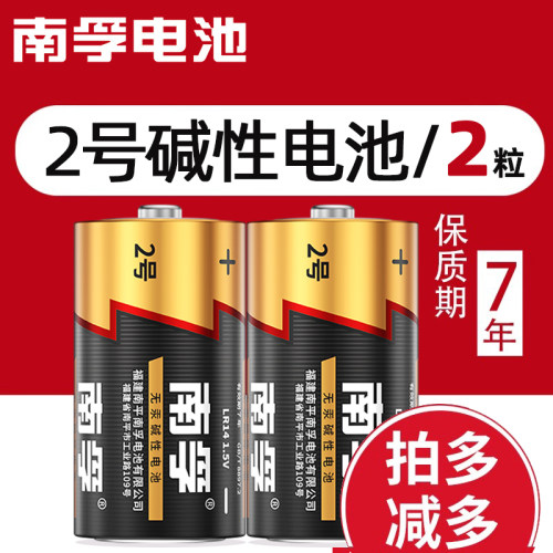 南孚电池2号电池LR14碱性中二号