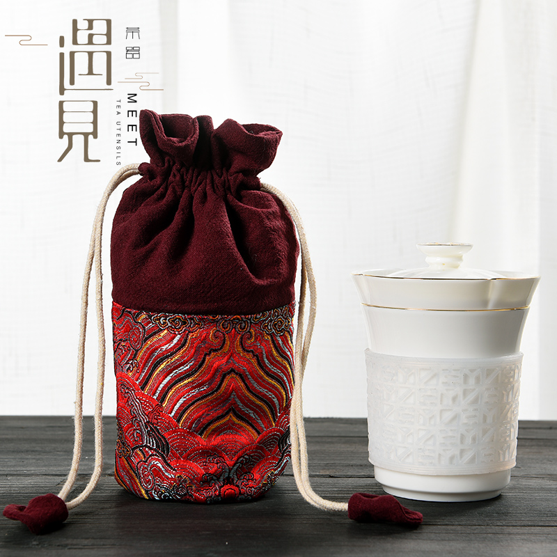 遇见描金办公薄胎陶瓷茶杯礼盒装