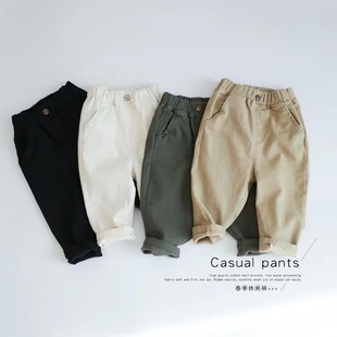 KID童装 宝宝春秋裤 高弹力斜纹棉儿童长裤 休闲裤 子 男女童外穿