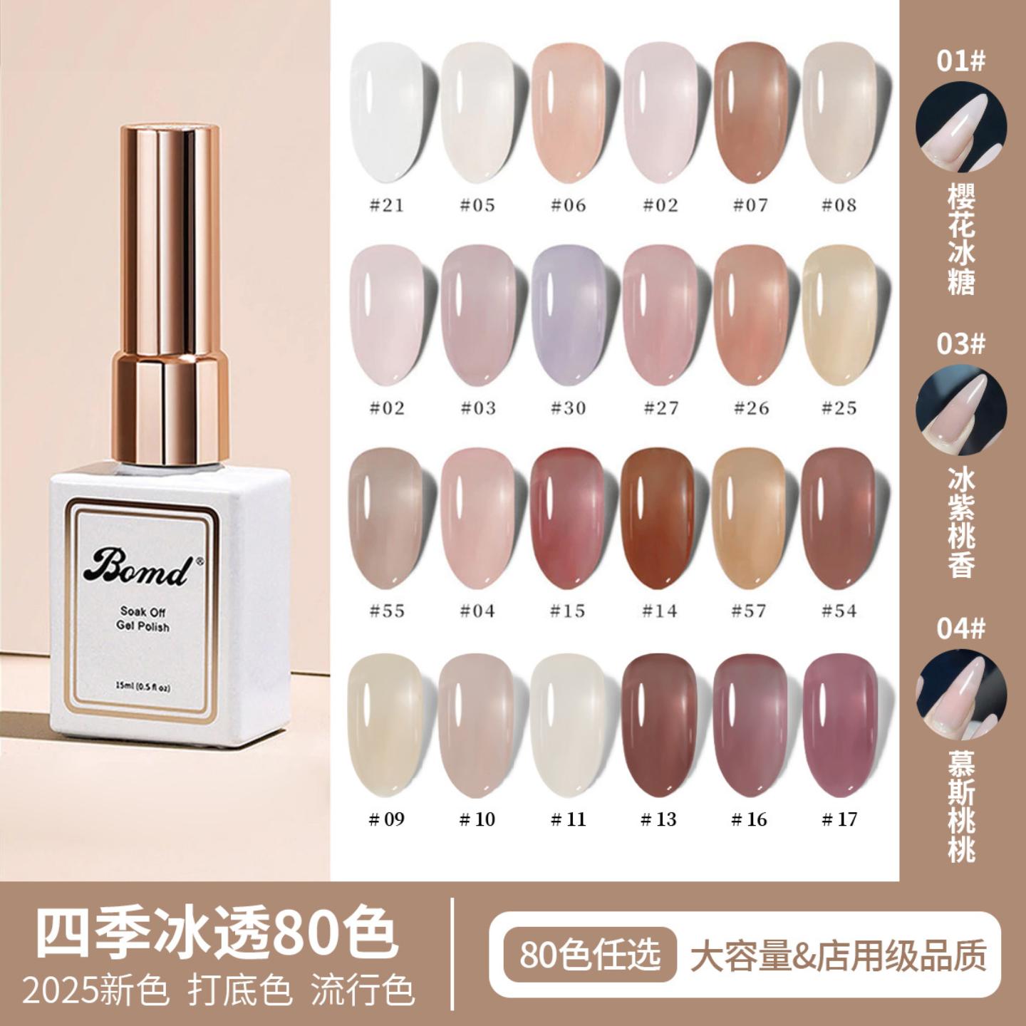 BMD2026新款冰透裸色光疗甲油胶