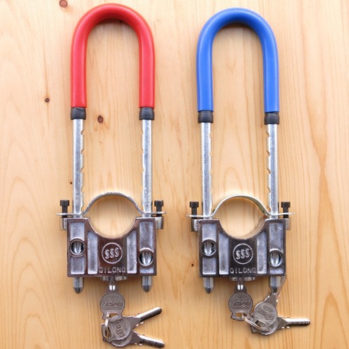 奇龙山地车前叉锁电动车前轮锁