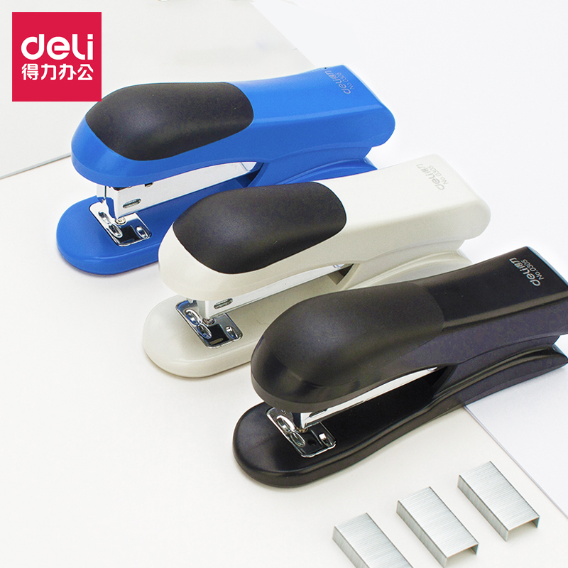 得力多功能型订书机统一标准钉可旋转钉板桌面商务办公12号钉书器