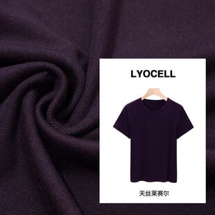 莱赛尔天丝T恤女圆领短袖2025夏季新款 简约百搭上衣女新品代发