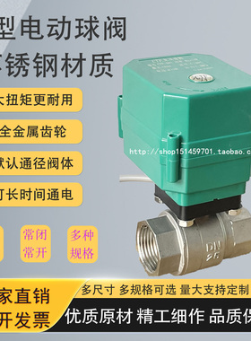 CTF001大扭矩微型电动阀门4分DN15 工业级小阀门污水处理排污阀门