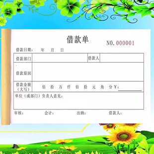 借款单通用财务借据单据凭证工人借支单请款单正规借条订制欠款条
