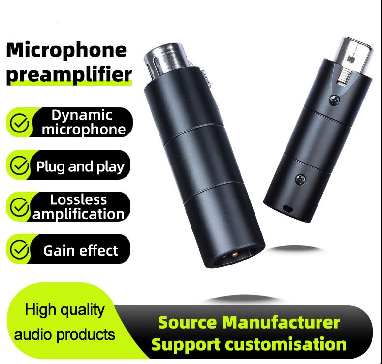 DEMINNA话筒放大器动圈麦克风前置放大器舞台演讲话放录音无损