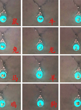 夜光十二生肖项链转运儿童红绳男
