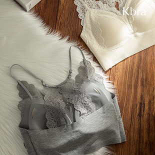 内搭带胸垫打底上衣2025新款 Kbra法式 蕾丝美背巨辣吊带背心女冬季