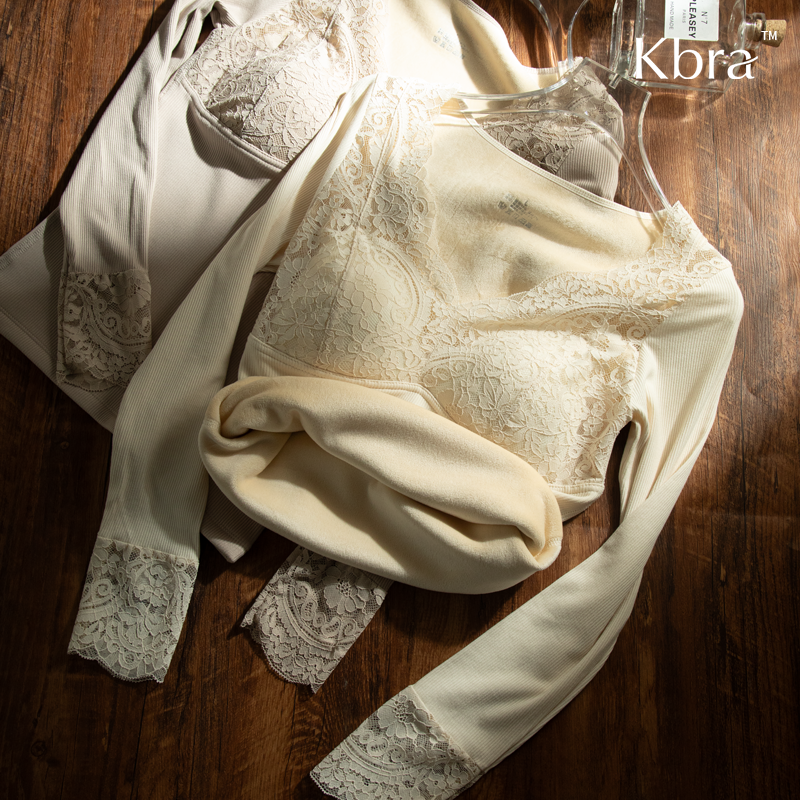 Kbra纯欲蕾丝叠穿打底衫女