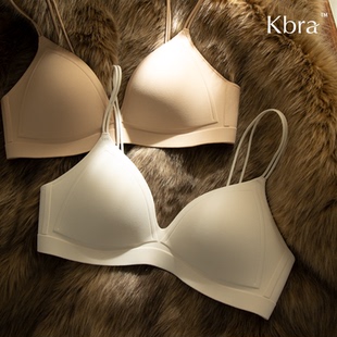 Kbra细肩带美背内衣女无痕深V小胸聚拢收副乳防下垂女士文胸罩