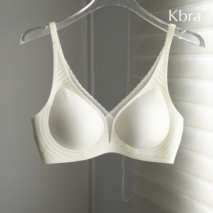 Kbra深V蕾絲領(lǐng)內(nèi)衣女無痕提拉聚攏收副乳防下垂軟支撐薄款 文胸罩
