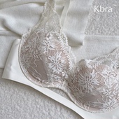 Kbra法式 内衣女性感深V蕾丝小胸聚拢显大无钢圈收副乳防下垂文胸