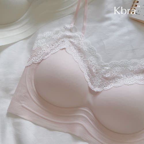 Kbra法式蕾丝无痕内衣女