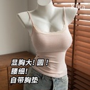 小胸外扩带胸垫外穿内搭奶呼呼背心女 Kbra漫画胸蕾丝吊带2025新款