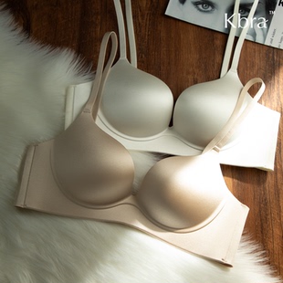 Kbra绸缎美背内衣女2026新款 小胸聚拢收副乳防下垂无钢圈文胸 爆款