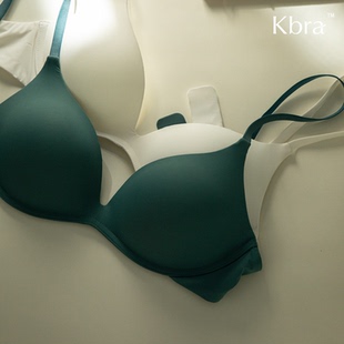 Kbra日本超细旦轻薄透气无钢圈舒适聚拢内衣女小胸无痕文胸罩秋季